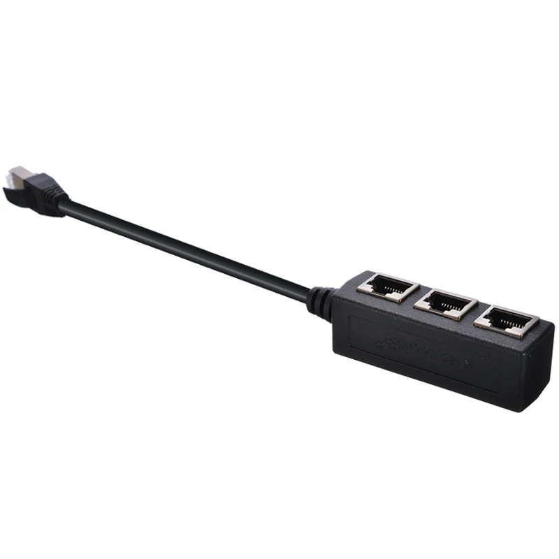 3 в 1 разъем локальной сети Ethernet RJ45 разветвитель соединитель расширителя адаптер