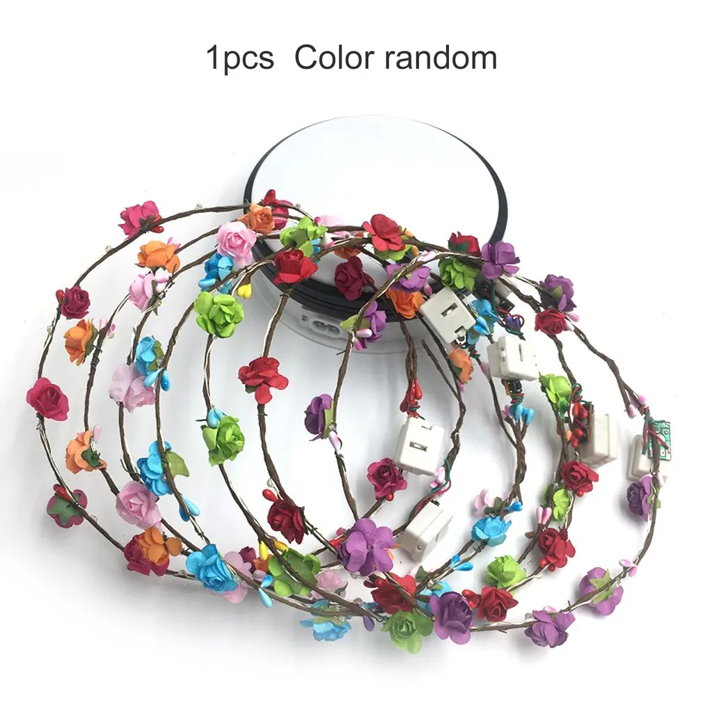 1 шт. головной убор с цветами для невесты яркие светящиеся игрушки игрушечные