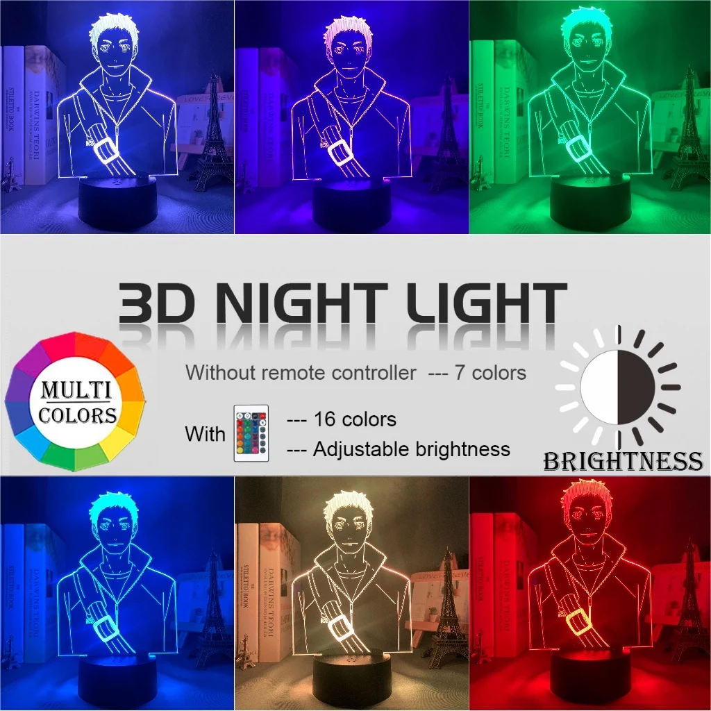 

3D desk lamp Anime Haikyuu Daichi Sawamura Light for Kids Child Bedroom Decor Birthday Gift Touch Sensor Nightlight