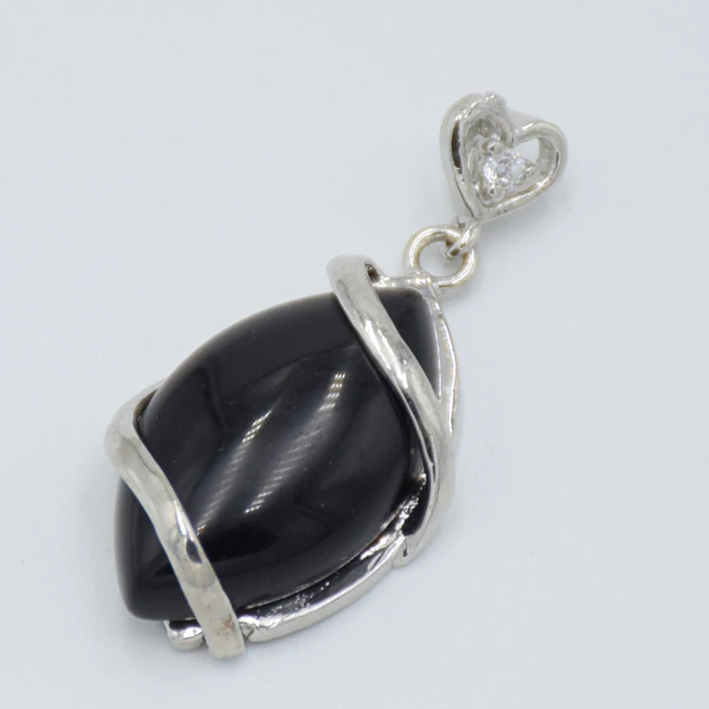 Классический кулон в форме лошадиного глаза для ожерелья натуральный камень