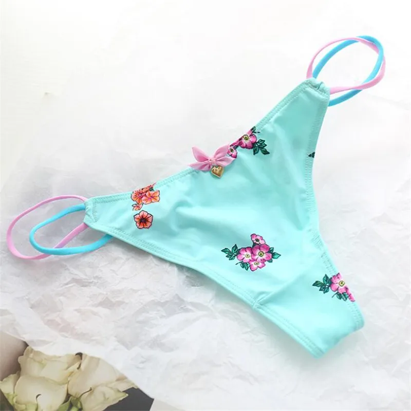 Трусики-стринги женские с цветочным принтом 6 шт./компл. | Женская одежда