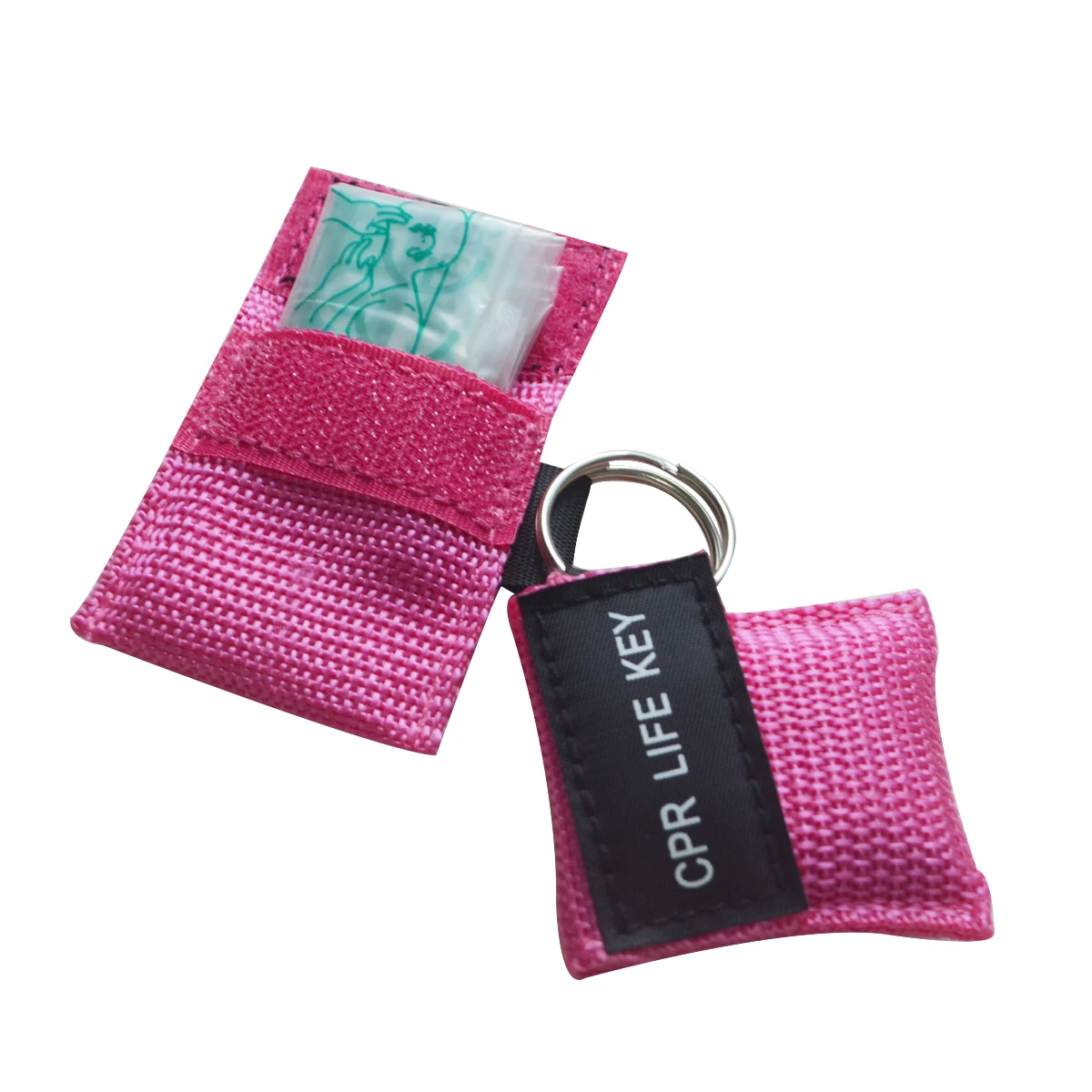 100pcs CPR Resuscitator Mask Life Key Skill Training Mouth To Pink Pocket Face Guard Health Care Tool | Красота и здоровье