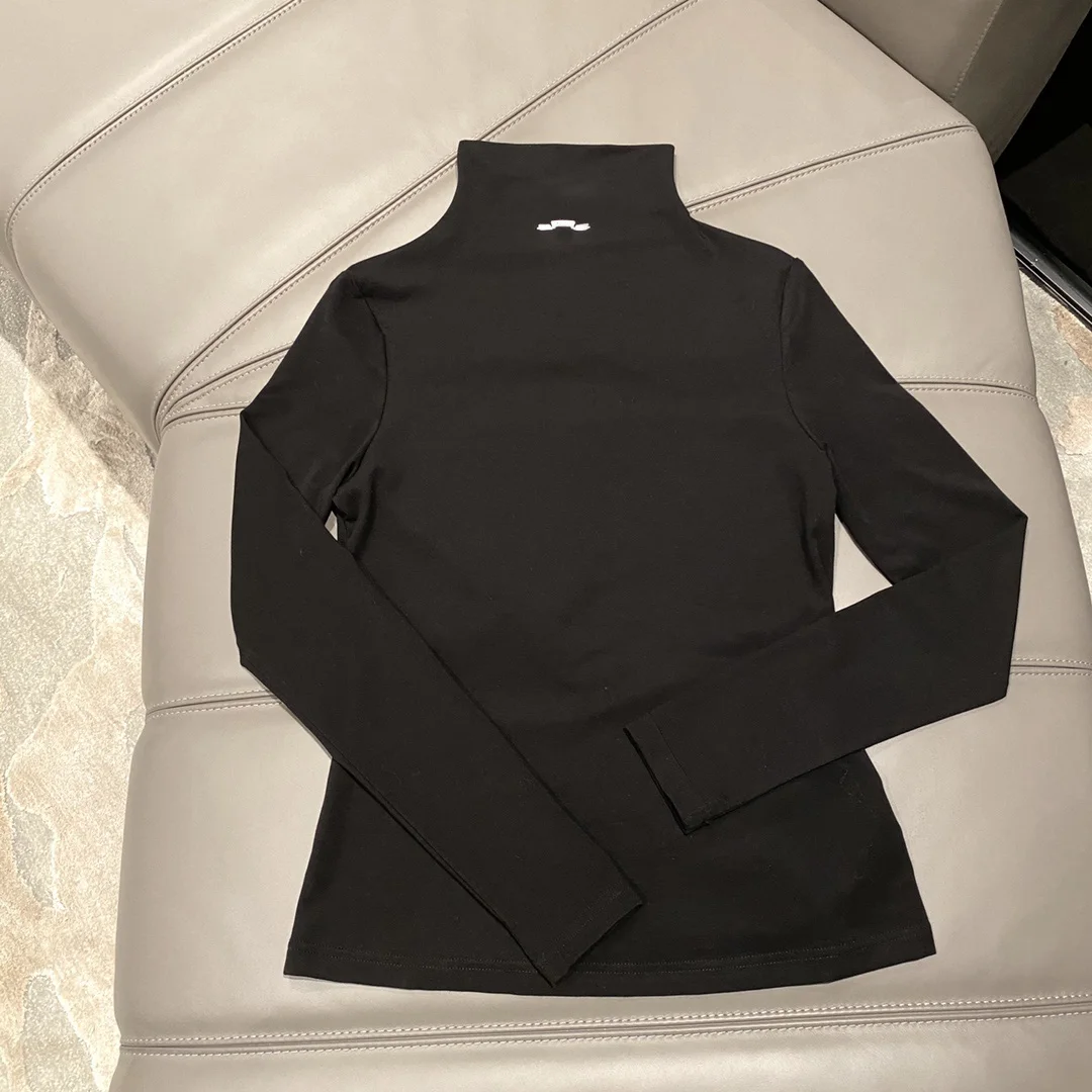 

2021 Brand New Women's T-shirt Slim Cotton 100% Women T-shirt Long-sleeved for Female Thin White Black Pure Tops Woman T Shirt