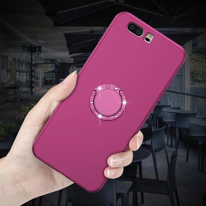 Силиконовый чехол для Huawei Honor 9 8 Pro V9 V10 7C 7A 5A 6A 5X 6X 7X 8X Max 9x Магнитный с кольцом на
