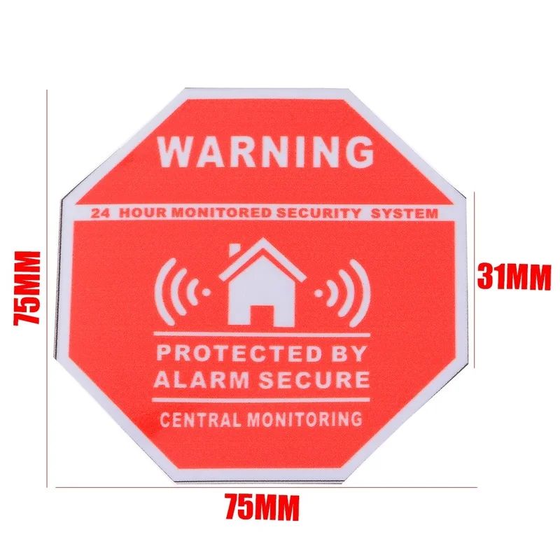 

7.5*7.5cm 5pcs/set Home Alarm Security Sticker Warning Signs Decals Window Door Stickers For Saftey System Supplies