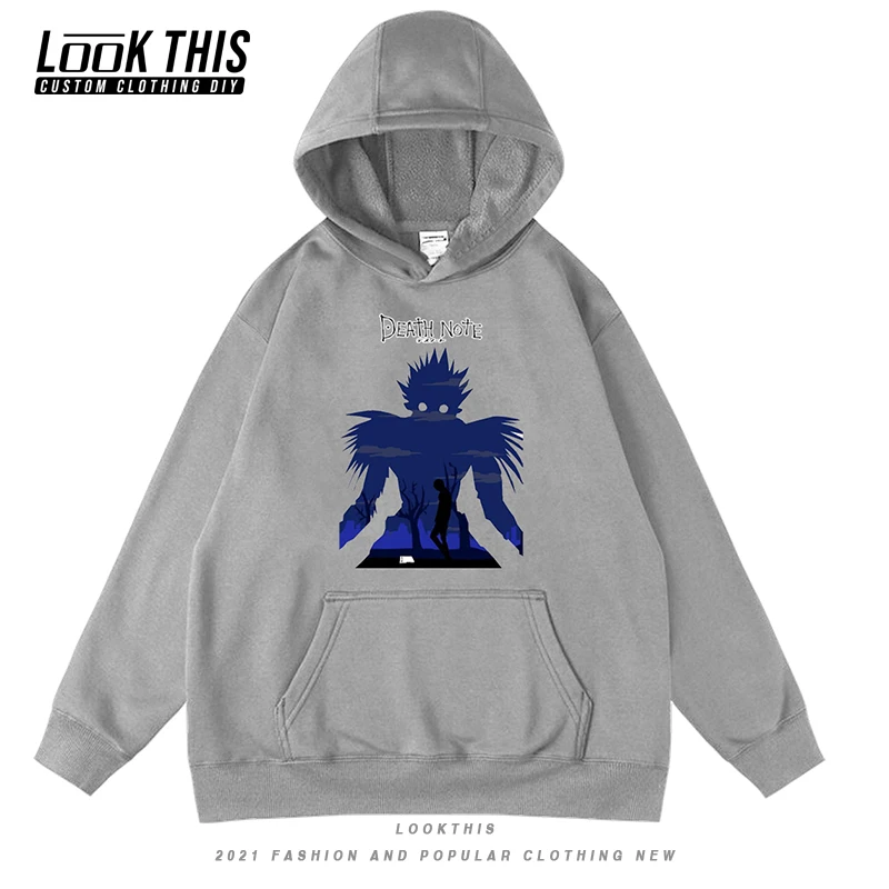 

Толстовка мужская оверсайз с капюшоном и длинным рукавом, в стиле Харадзюку