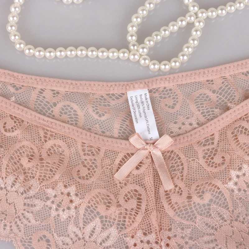 2019 Sexy Women G-string Thongs Lace Floral Sheer Low Waist Underwear Soft Lingerie Ice Silk Briefs Seamless Panties | Тематическая