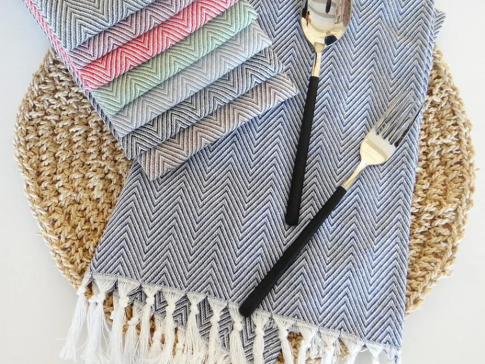 Enipate 100% хлопок льняные столовые салфетки натуральная квадратная кухонная ткань с