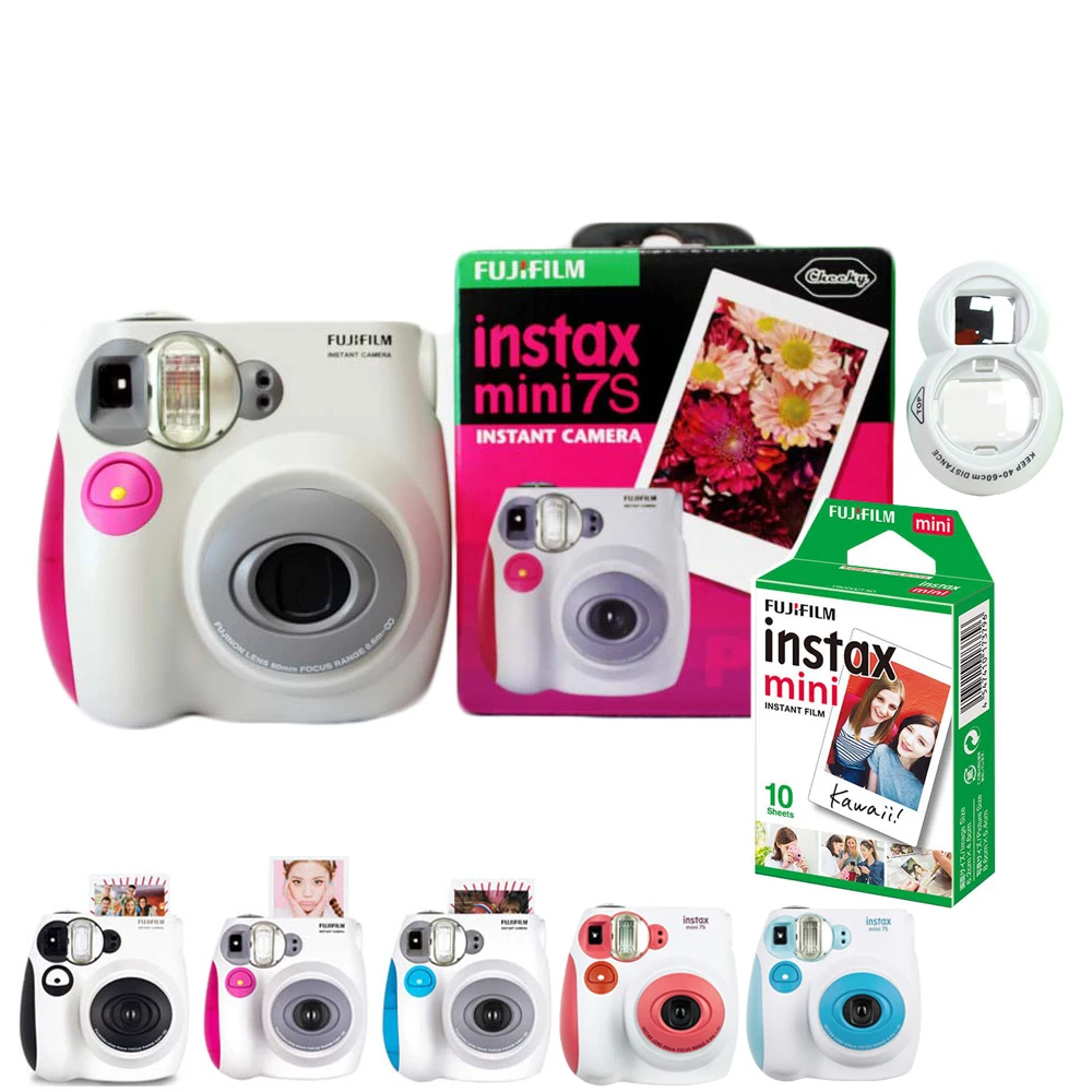 Оригинальная камера моментальной печати Fujifilm Instax Mini 7s с 10 страницами Fuji белая