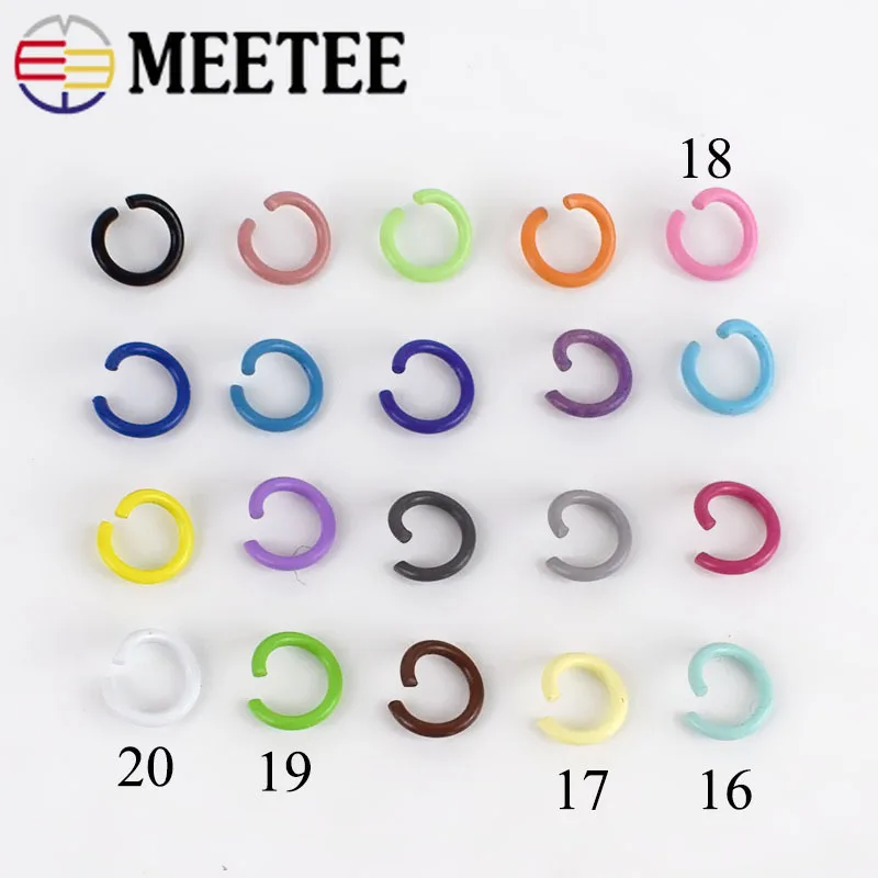Meetee 100 шт 1,2*8 мм конфетные цвета маленькое металлическое кольцо соединение открытие уплотнительное кольцо Пряжка DIY брелок сумка ювелирные аксессуары BD480