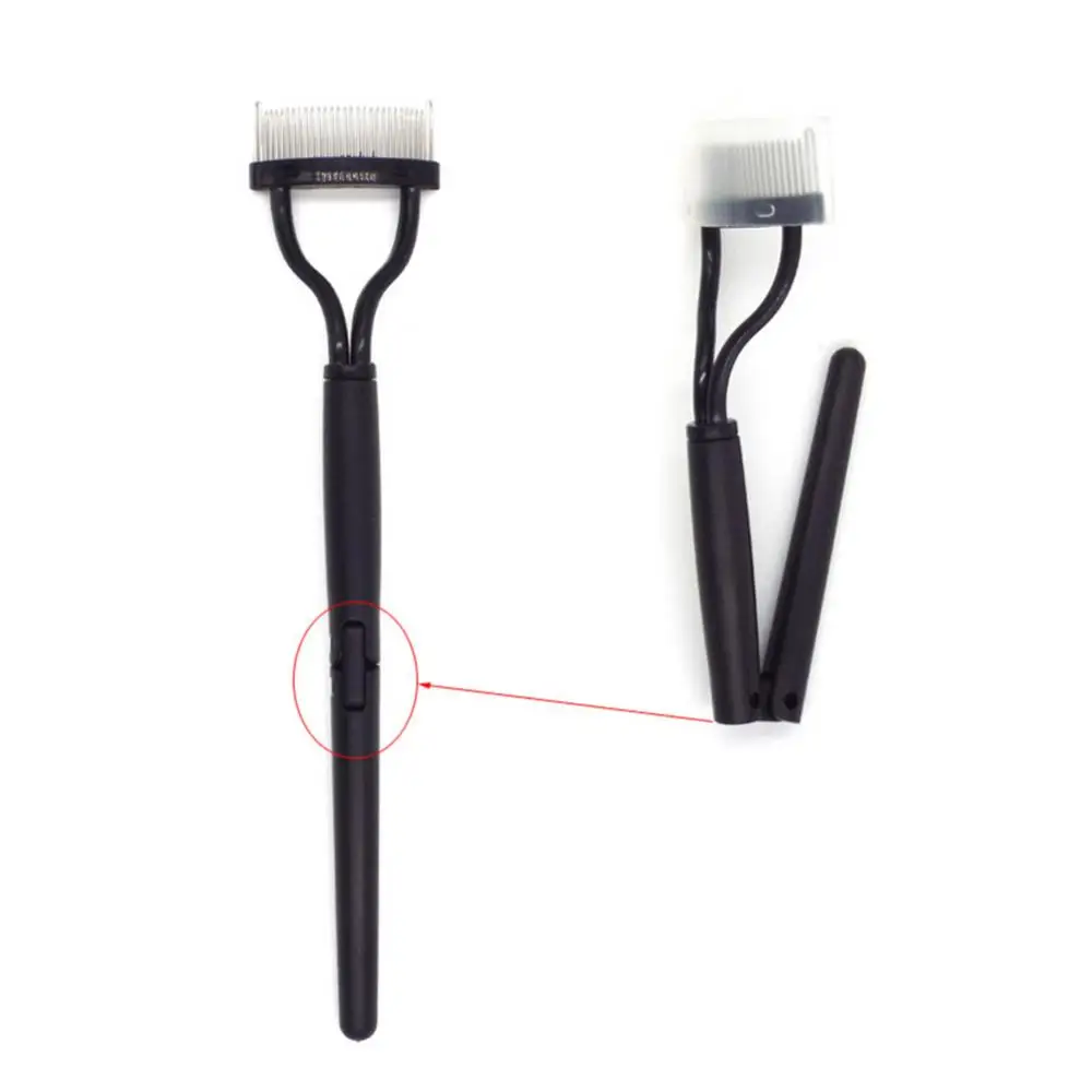 

50% Hot Sale Steel Needle Eyelashes Extension Brush Comb Lash Separator Beauty Makeup Tool