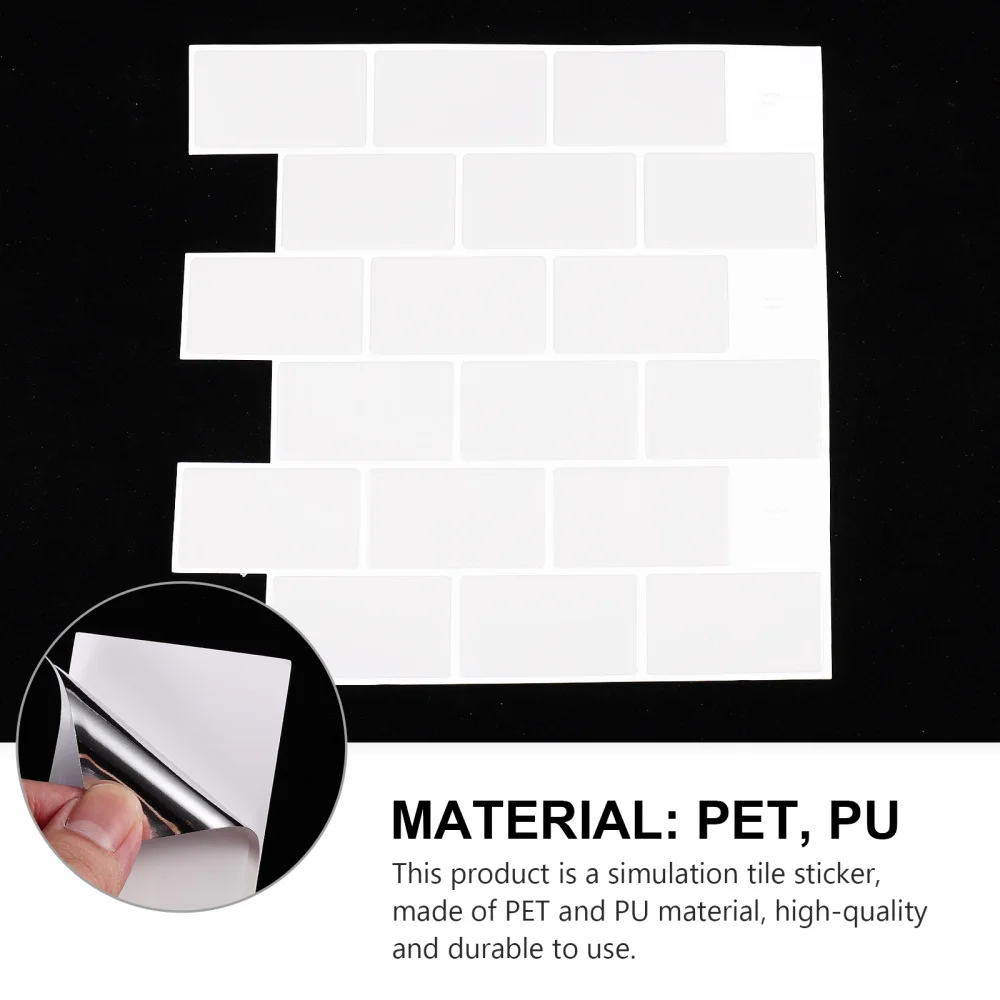 

Self-adhesive Wall Sticker Simulated Tile Sticker Waterproof Wall Decal