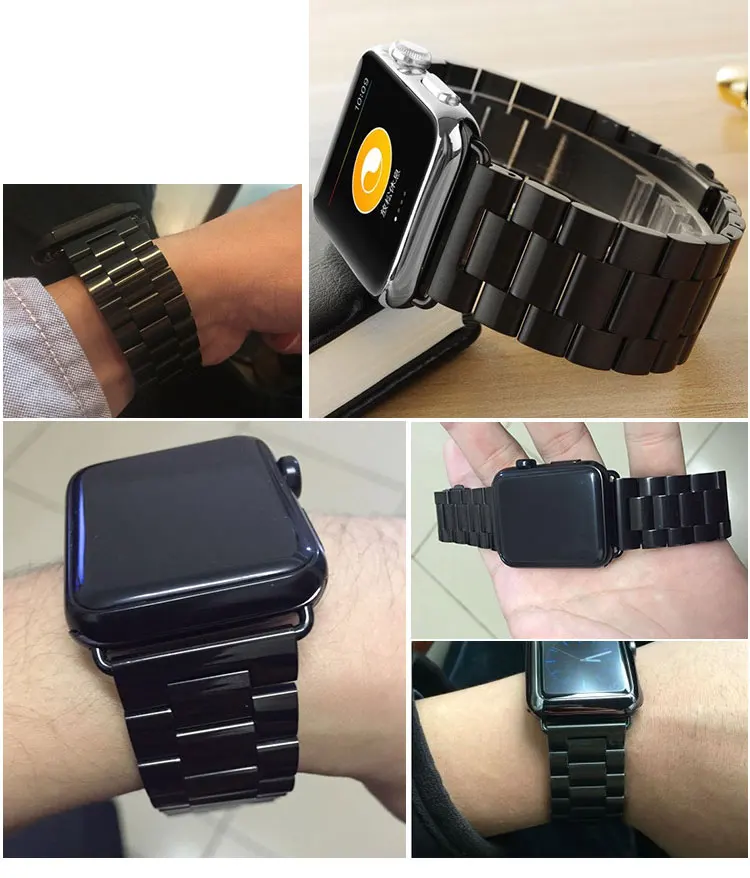 EIMO ремешок для apple watch 44 мм 40 мм iwatch 42 мм 38 мм металлический браслет из нержавеющей стали ремешок для часов apple watch 4 3 5 2 1