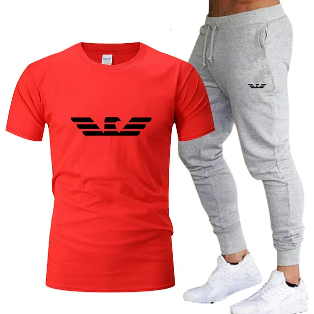 

Men's running jogging suit Men's running fitness suit Men's Fitness 2020 brand exercise two-piece set