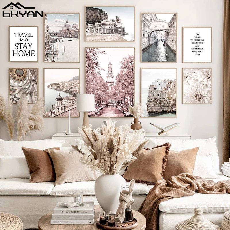 Путешествия Италия пейзаж холст постер Венеция Positano pulia Atrani пляж печать картина Скандинавское здание настенное Искусство Картина декор Путешествия Италия пейзаж холст постер Венеция Positano pulia Atrani пляж печать картина Скандинавское здание настенное Искусство Картина декор