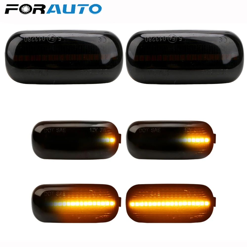 2 шт. светодиодный динамический Боковой габаритный фонарь поворота светильник