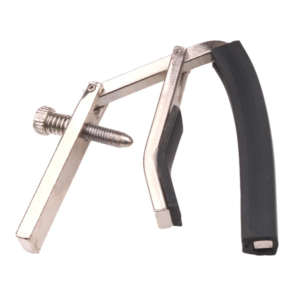 

Chrome Metal Tuning Clamp Tuner Key Trigger Capo for Acoustic Guitar Parts