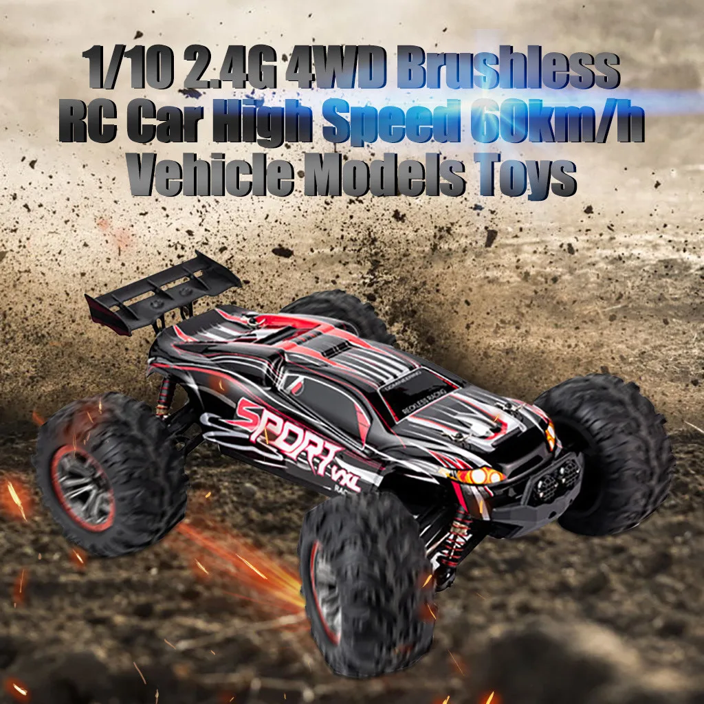 

1/10 High Speed 80km/h RC Car 4WD Remote Control Car Suitable with Various terrains Big feet Off-Road RTR Truck Kids Toy for Boy