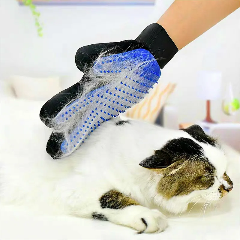 Стрижка кошек и собак перчатка для удаления шерсти домашних животных Массажная