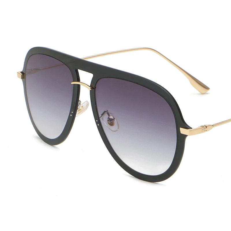 C3 Black Gray New Vintage Rimless Pilot Sunglasses Women Men Retro Fashion Sun Glasses Trendy Lady Luxury Brand Eyewear Men Silver Gray Shades - Цвет линз: C3 Black Gray
