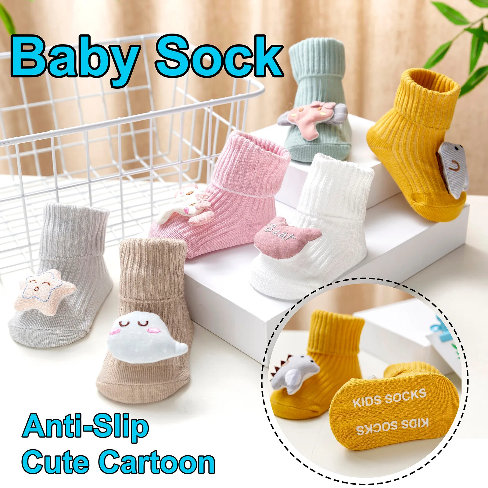 

2021 Hot Sale Children socks Baby Socks Newborn Toddler Baby Girls Boys 3D Cute soft Cartoon Animal Anti-Slip Socks Slippers
