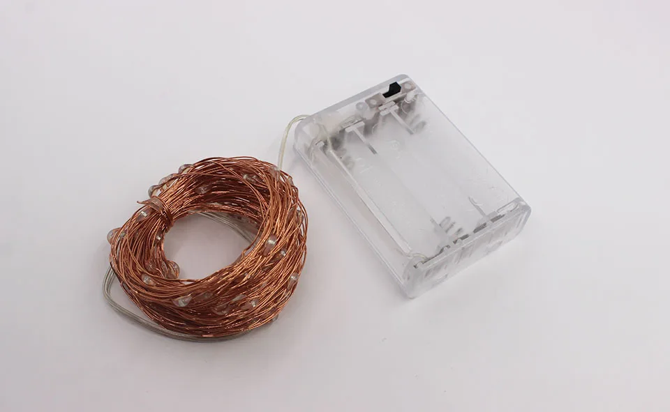 Светодиодный светильник-гирлянда 10 м, 5 м, 2 м, 3AA, питание от батареи, USB, медный провод, светильник-гирлянда s, уличный Сказочный светильник для рождества, гирлянда, вечерние, свадебные