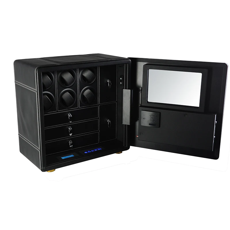 Automatic Watch Winder Safe Box 6 Slot Winding Quiet Motor Storage Display Case Mechanical Watches Jewelry | Наручные часы