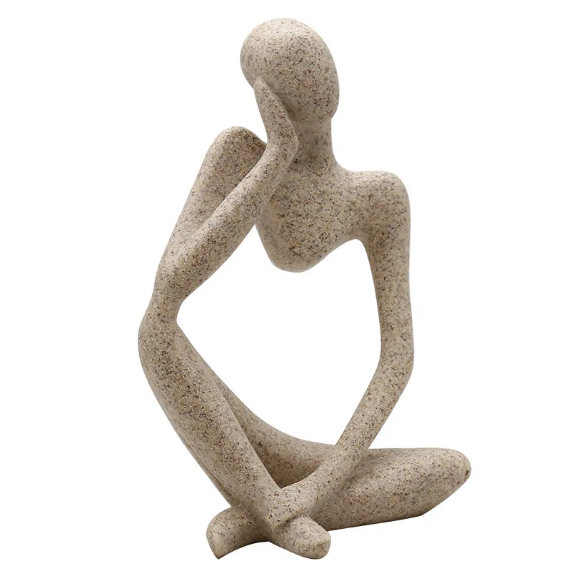 

NEW Nordic Abstract Thinker Statue Resin Figurine Office Home Decoration Desktop Decor Handmade Crafts Sculpture Modern Art