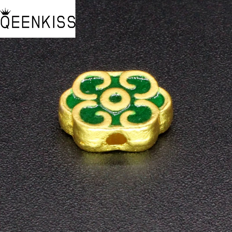 

QEENKISS AC963 Fine Fashion DIY Jewelry Making Accessories Findings Fittings Bracelet Necklace Looses Vintage Flower Spacer Bead