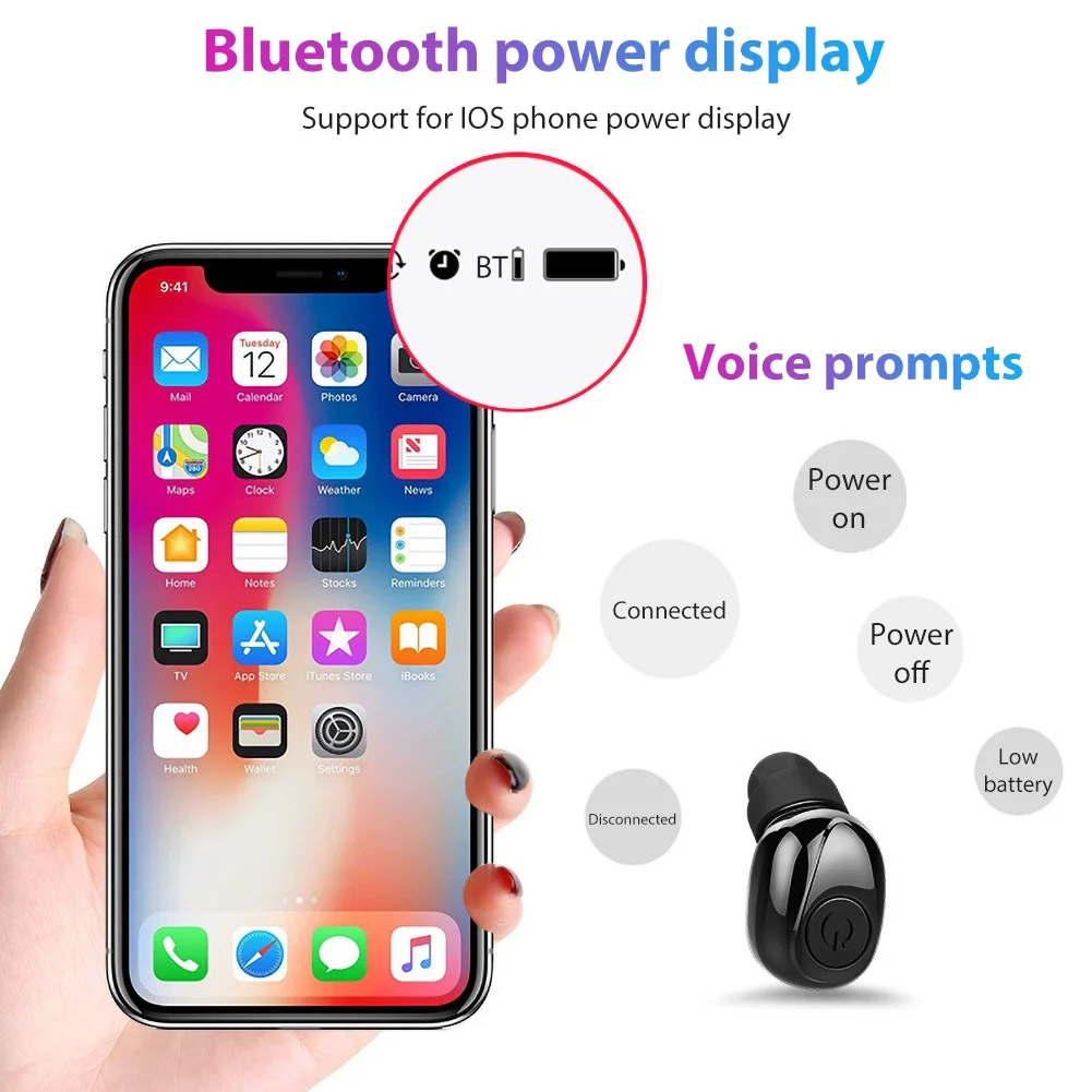 X8s 5 0 Bluetooth-наушники 2200 мА/ч IP68 Водонепроницаемые спортивные TWS-наушники
