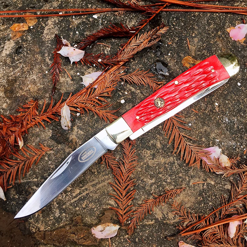 

Slip Joint Multi-blade Pocket Knife Modern Tradtional Folding Knives Folder Bone Material Collection