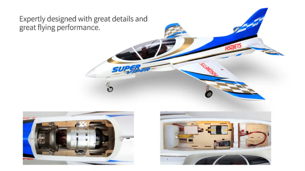 Голубая турбина HSD Avanti jet 105 мм plane PNP без двигателя | Игрушки и хобби