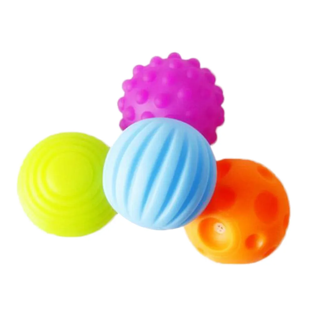 6pcs Textured Multi Ball Set Soft Develop Tactile Senses Toy Baby Touch Hand Training Massage Educational Activity Toys#g4 | Игрушки и