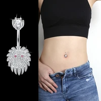 925 sterling silver lion head navel piercing belly button rings high quality hypoallergenic body jewelry women men dancing gift