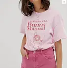 Забавная Клубная футболка с изображением кролика, 100% хлопок, унисекс, стиль гранж, модная Винтажная футболка с графикой