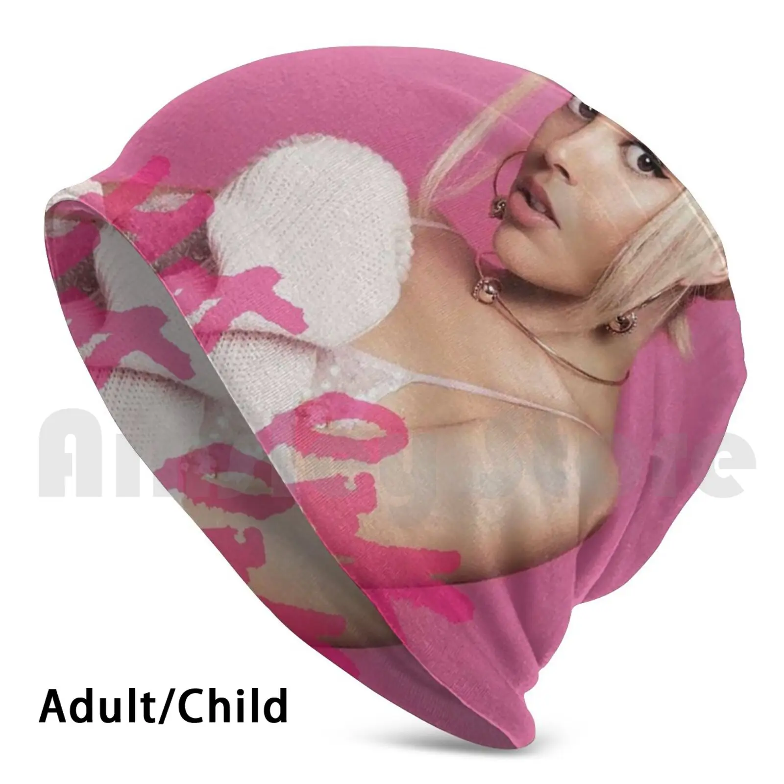 

Threecut Cat Hot Red 2019 Tour World 2021 Beanie Hedging Cap DIY Print Cushion Live Doja Pink Concert Cover American