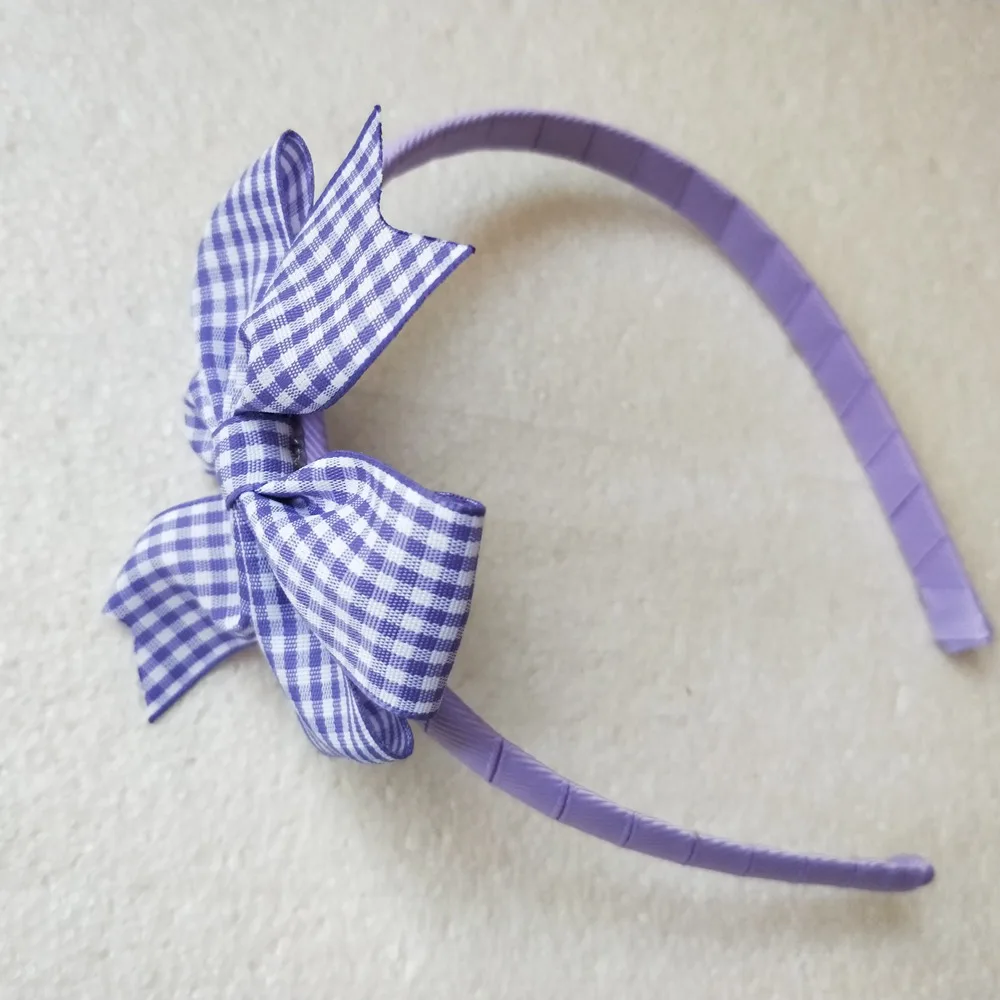 60 шт. пластиковые банты для волос в клетку с V-образным вырезом | Аксессуары одежды