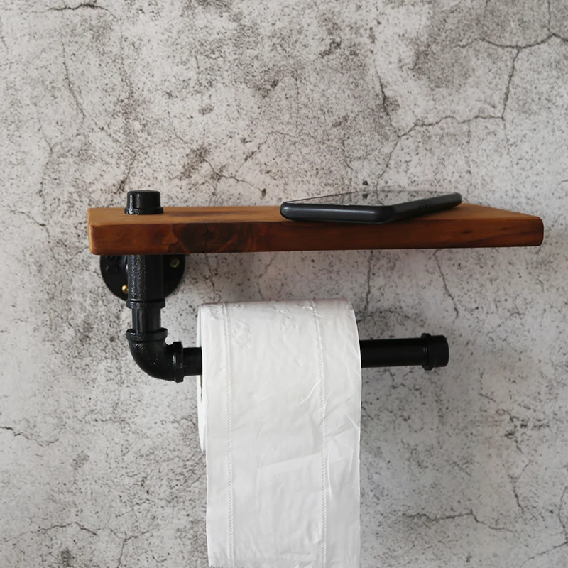 30*15 см Промышленный Утюг трубы настенный туалет ванная комната Бумага держатель