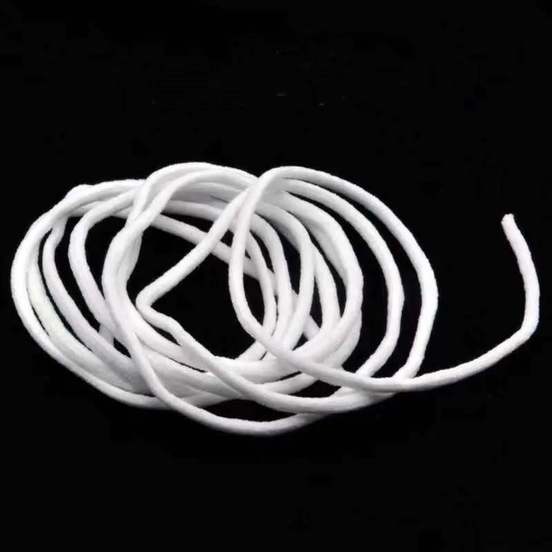 

100/200/500 Meters/lot 3mm DIY Face Masks Elastic Band Mask Rope Rubber Band String Ear Cord Round adjuster Band Accessorie