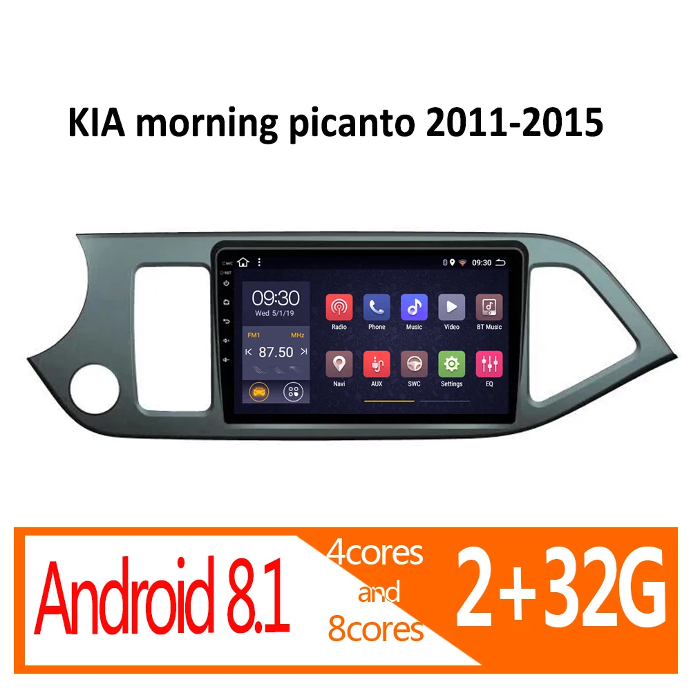 Радио coche android 2G RAM 32G ROM для KIA morning picanto 2011 2012 2013 2014 2015 Авторадио автомобильное радио
