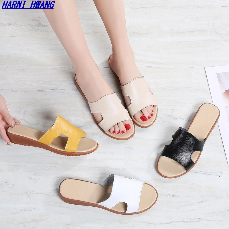 

Summer Trend Non-slip Wear Resistant Oxford Sole Ladies Slippers Outdoor Walking Flat Shoes Comfortable Rubber Sole Sandals