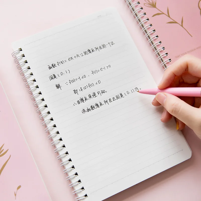 Кавайные канцелярские принадлежности вишневый цвет Обложка А5 спиральная книга