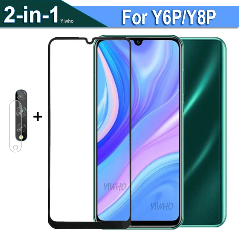Закаленное стекло для Huawei Y6P Защита экрана Y8p Y 6p 8P Honor 9A 9C 9S пленка 2 в 1 Защитное