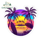 EARLFAMILY 13 см x 11,9 см для пляжа, пальма, автомобильная наклейка s, водонепроницаемая наклейка, забавная наклейка, Campervan, Солнцезащитная наклейка для ноутбука, Декор