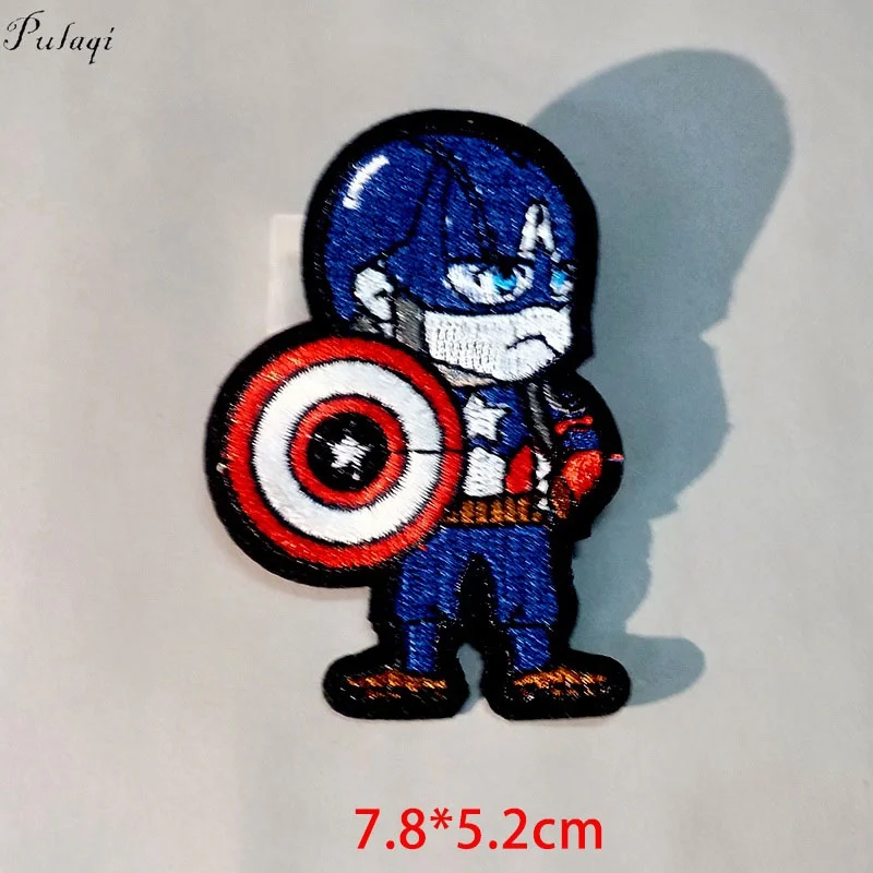 5P-PE4184CT Pulaqi Sequin Avengers Patch DIY Embroidered Patches For Clothing Sew On Patches Cartoon Marvel Stickers Badge Patch For Clothes - Цвет: 5P-PE4184CT