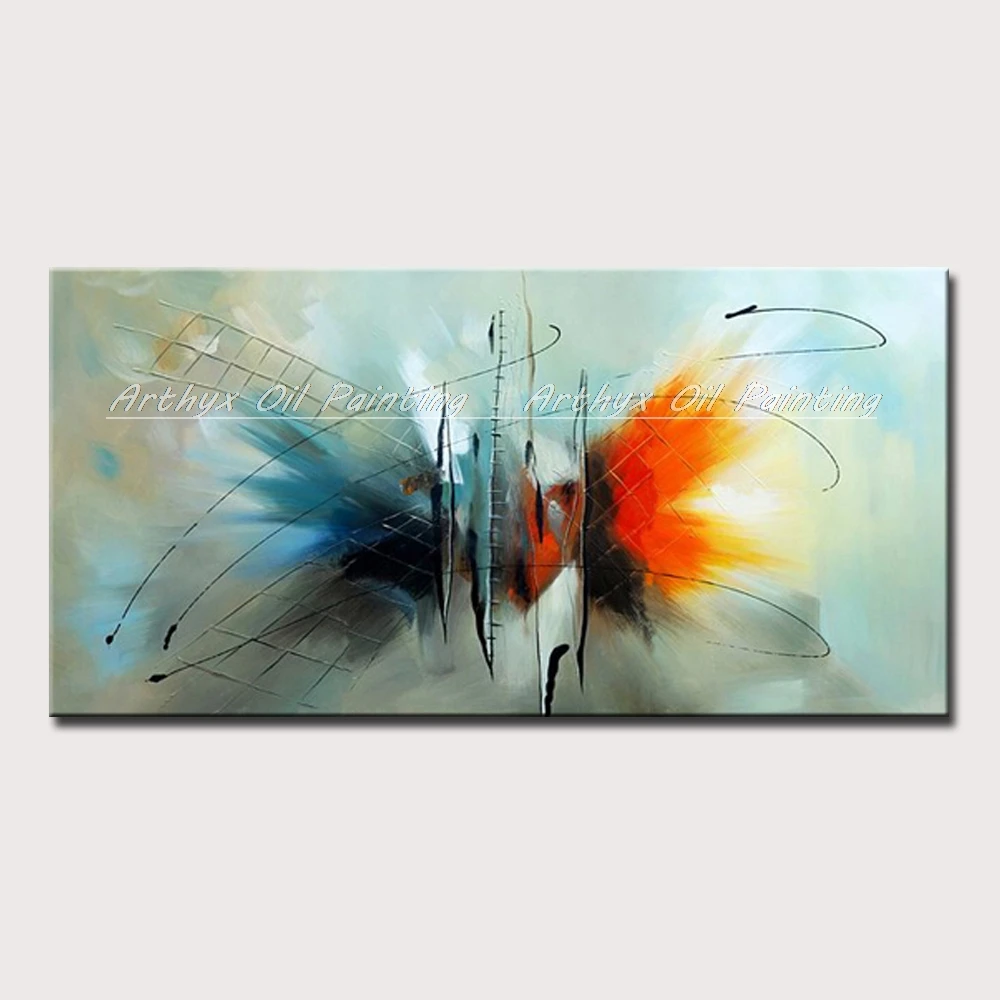 Arthyx художественная ручная роспись Абстрактная бабочка аниамл картина маслом на