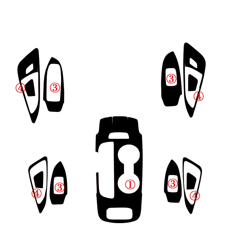 Автомобильный Стайлинг новинка 3D наклейки из углеродного волокна для внутренней