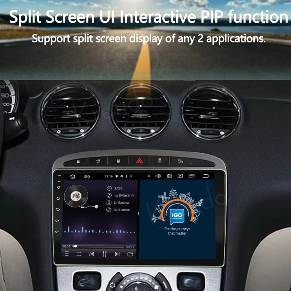 Krando Android 10 0 9 &quotIPS полный сенсорный автомобильный мультимедийный радио для Peugeot 408
