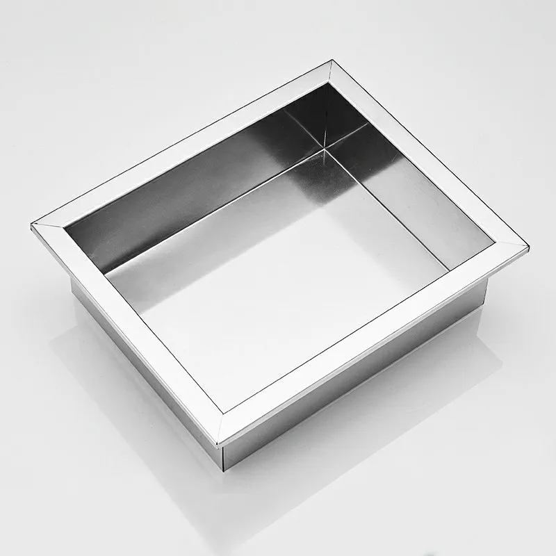 concealed embedded wall niche shower room stainless steel brush nickel recessed hotel wall box shower niche free global shipping