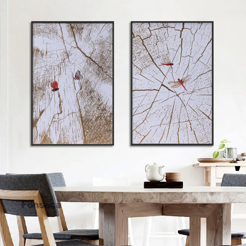 Плакаты и принты в виде замечательных пауков стрекоз мраморные животные Картина